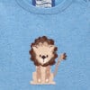 Little Baby Augustus Lion Sweater, Blue Marl - Sweaters - 3