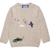 Little Herbie And Wilbur Sweater, Oatmeal - Sweaters - 1 - thumbnail