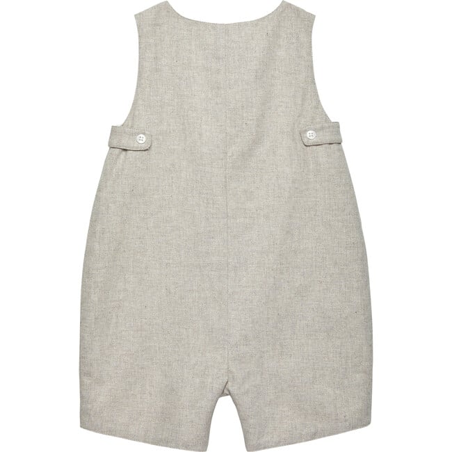 Little Archie Woodland Romper, Oatmeal Flannel - Rompers - 2