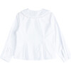 Pie Crust Collar Blouse, White - Blouses - 2