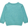 Little Sebastian Car Sweater, Sea Green - Sweaters - 2