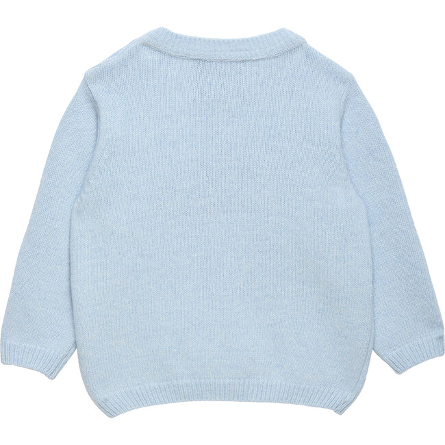 Little Thomas Train Sweater, Icy Blue - Sweaters - 2