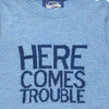 Little Here Comes Troubles Sweater, Blue Marl - Sweaters - 3