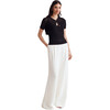 Women's Sydney Short Sleeve Pointelle Cardigan, Jet - Cardigans - 1 - thumbnail