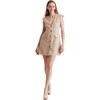 Women's Hayden Strong Shoulder Vest Dress, Natural - Dresses - 1 - thumbnail