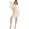 Women's Rachel Crochet Fringe Cardigan, Ivory - Cardigans - 3