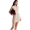 Women's Hayden Strong Shoulder Vest Dress, Natural - Dresses - 2