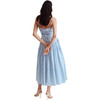 Women's Cameron Ruched Tie Front Midi Dress, Cornflower - Dresses - 2