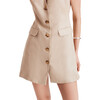 Women's Hayden Strong Shoulder Vest Dress, Natural - Dresses - 3