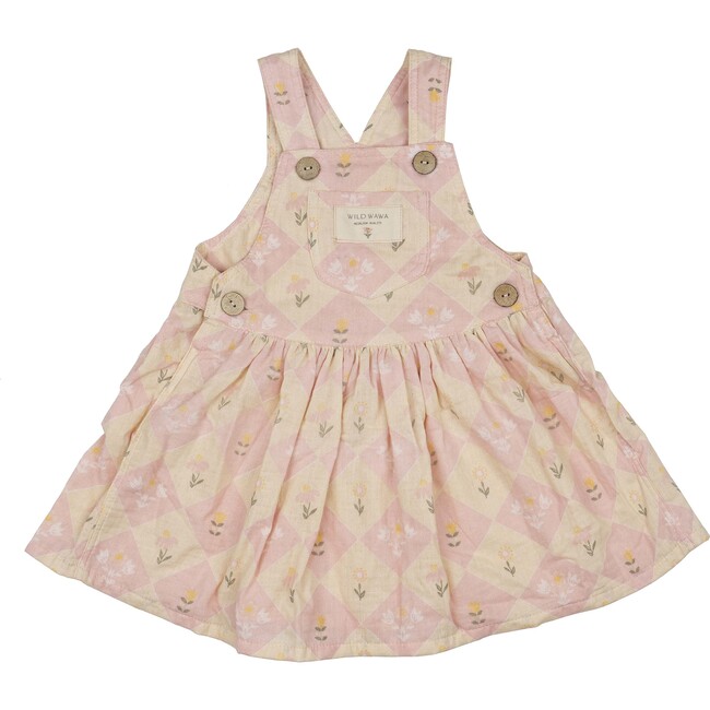 Overall Dress, Patchwork Pink