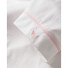 Women's Pima Cotton Short Set, White with Pink Piping - Pajamas - 3