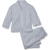 Olivia Wide Leg Pajama Set, Navy French Ticking - Pajamas - 1 - thumbnail