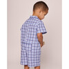 Summer Romper, Royal Blue Gingham - Rompers - 6