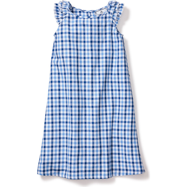 Amelie Nightgown, Royal Blue Gingham