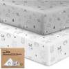 Isla Protect+ Waterproof Snugfit Crib Sheets, Woodlands - Crib Skirts - 1 - thumbnail