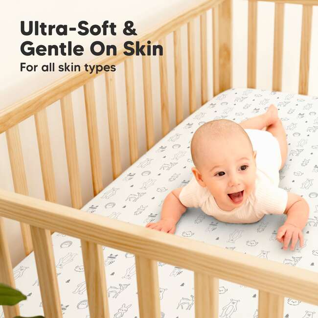 Isla Protect+ Waterproof Snugfit Crib Sheets, Woodlands - Crib Skirts - 5