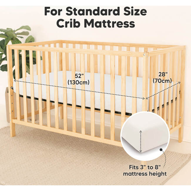 Isla Protect+ Waterproof Snugfit Crib Sheets, Soft White - Crib Skirts - 2