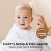 Baby's Wooden Hair Brush & Comb Set, Peach - Hair Brushes - 3