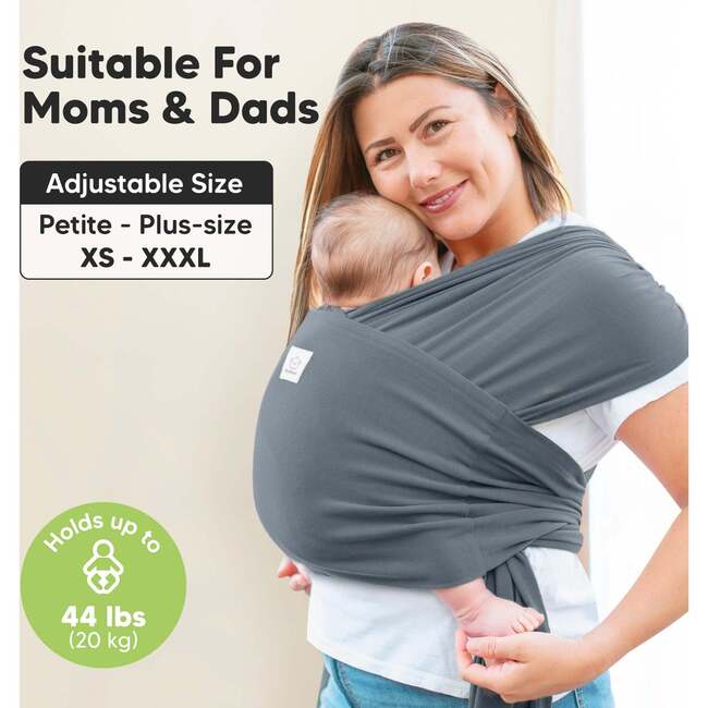 Baby's D-Lite Wrap Carrier, Midnight Gray - Carriers - 4