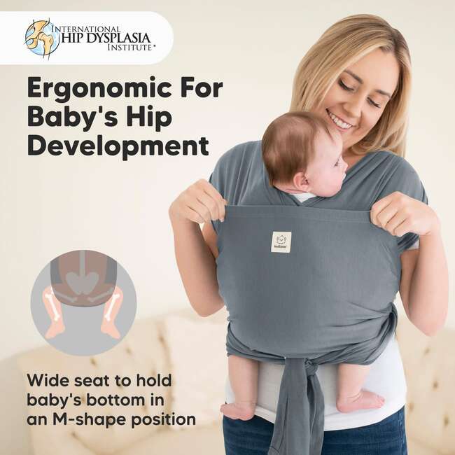 Baby's D-Lite Wrap Carrier, Midnight Gray - Carriers - 5