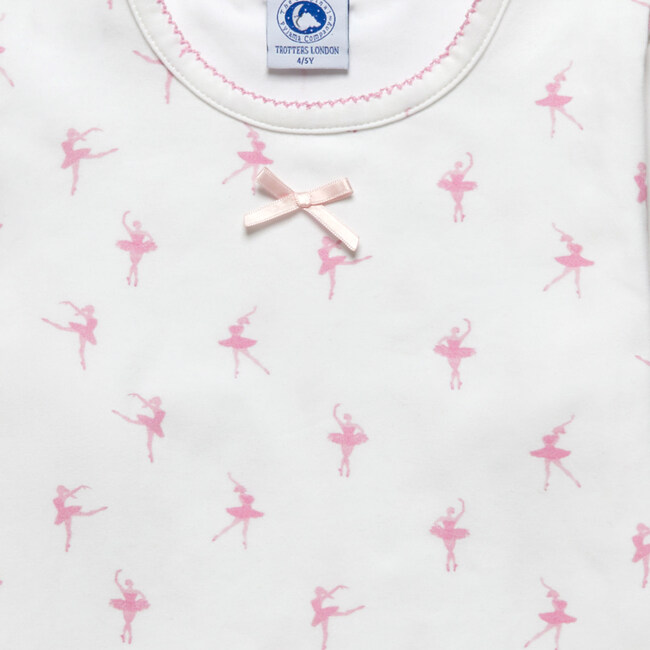 Ballerina Jersey Pajama, Pink - Pajamas - 3