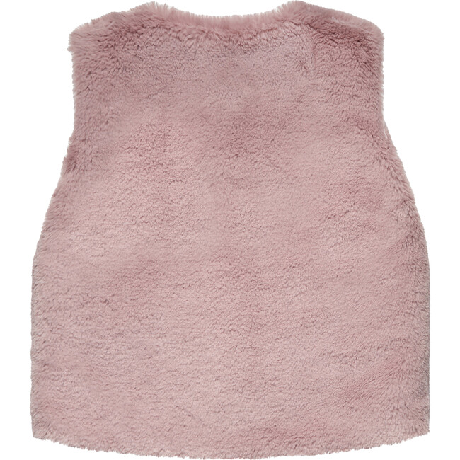 Millie Faux Fur Bow Gilet, Rose Pink - Coats - 2