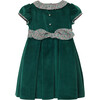 Liberty Print Robin Velvet Party Dress, Green Velvet & Ragged Robin - Dresses - 2