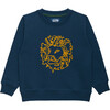 Augustus Lion Sweatshirt, Navy - Sweaters - 1 - thumbnail