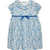 Little Liberty Print Floret Willow Dress, Blue Floret - Dresses - 1 - thumbnail