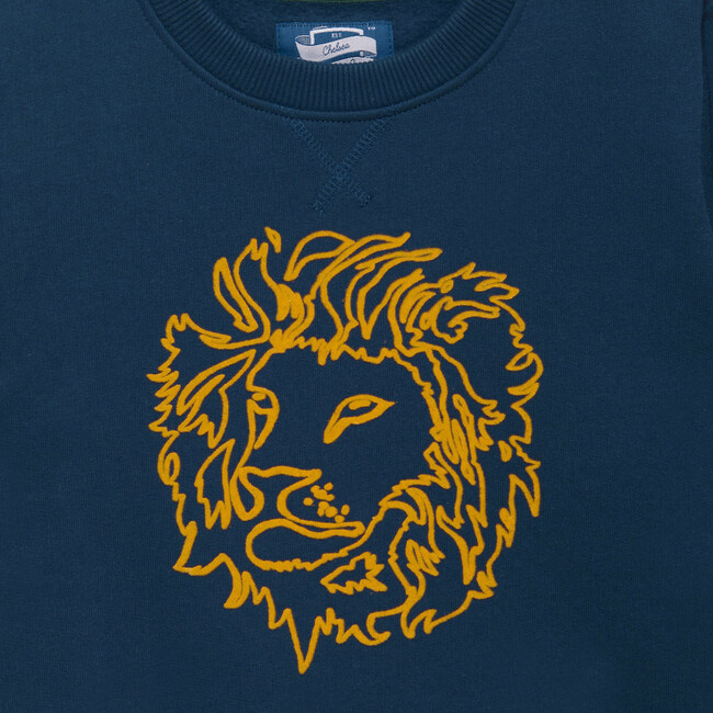 Augustus Lion Sweatshirt, Navy - Sweaters - 3