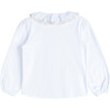 Elsa Button Down Blouse, White & Gold - Blouses - 2