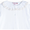 Elsa Button Down Blouse, White & Gold - Blouses - 3