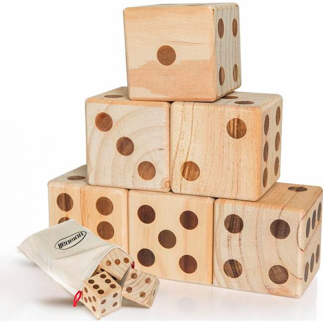 Giant Wooden Yard Dice Set