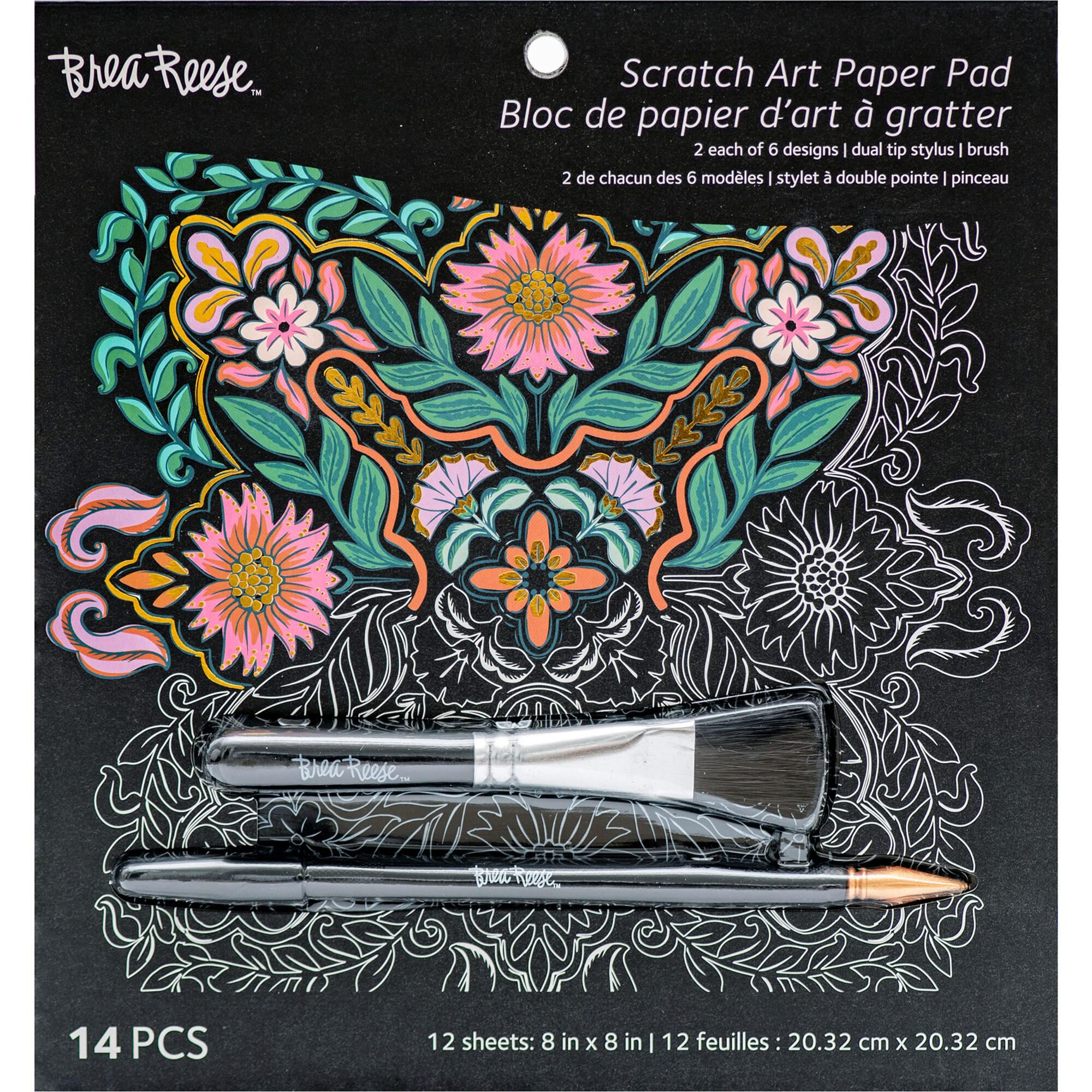 Brea Reese: Scratch Art Paper Pad - Mandala - Arts & Crafts - 1