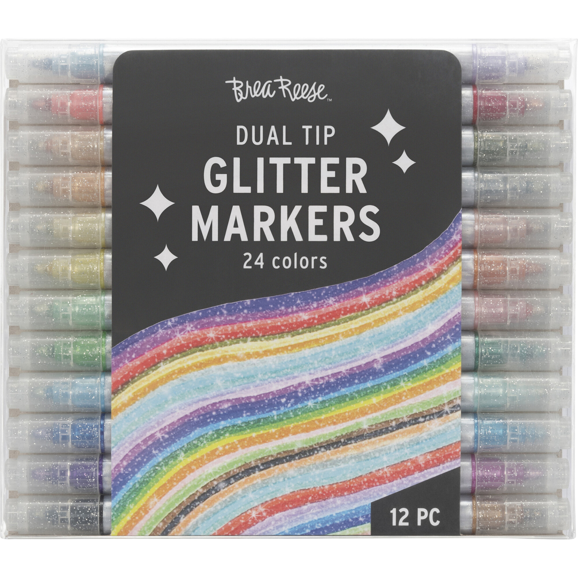 Brea Reese: Dual Tip Markers - Glitter 12ct - Arts & Crafts - 1