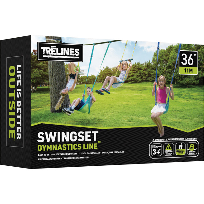 Treslines: Swingset Gymnastics Kit 36 ft - Gym Rings, Trapeze Bar