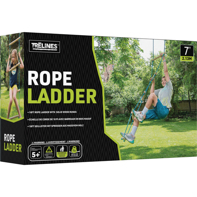 Treslines: Climbing Rope Ladder 7 ft - Hang From A Tree Or Treslines Lines