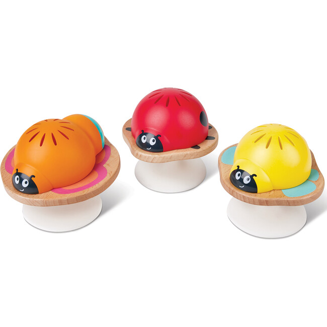 Stay-Put Rattles - Insects - 3 Pack, Lady Bug Shake Toys