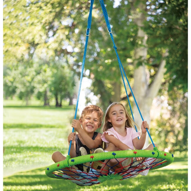 Treslines: 38" Dreamcatcher Swing - Colorful Woven Pattern, Kids Ages 3+ - Outdoor Games - 2