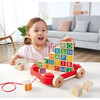 Pull-Along Cart With Stacking Blocks - Wooden Toy - Stackers - 3