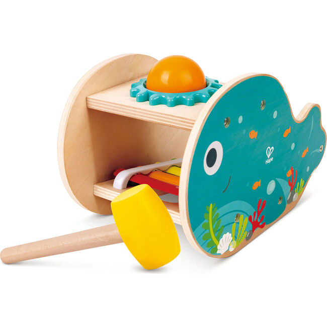 Musical Whale Tap Bench - Pound & Play Wooden Sound Toy