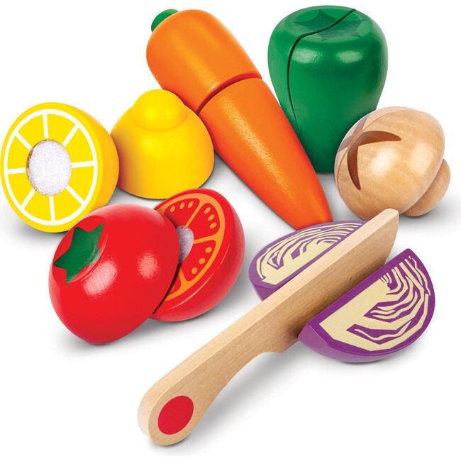 Farm Shop Vegetables - 7pc, Wooden Food Play Set