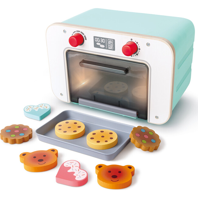 Countdown Baking Oven - Lights & Sounds, Wooden Kitchen Toy Playset