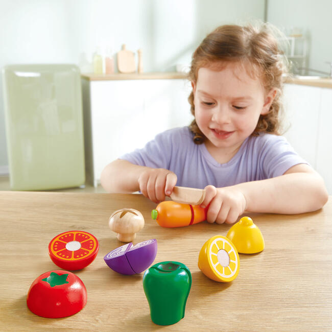 Farm Shop Vegetables - 7pc, Wooden Food Play Set - Play Food - 2