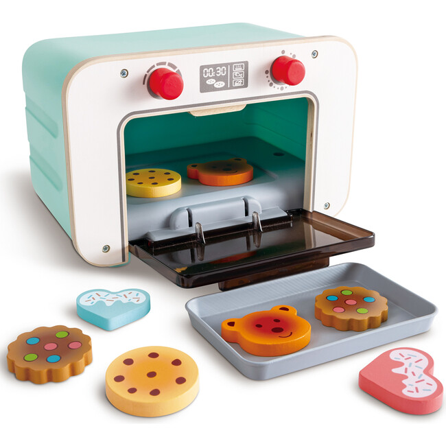 Countdown Baking Oven - Lights & Sounds, Wooden Kitchen Toy Playset - Play Kitchens - 2