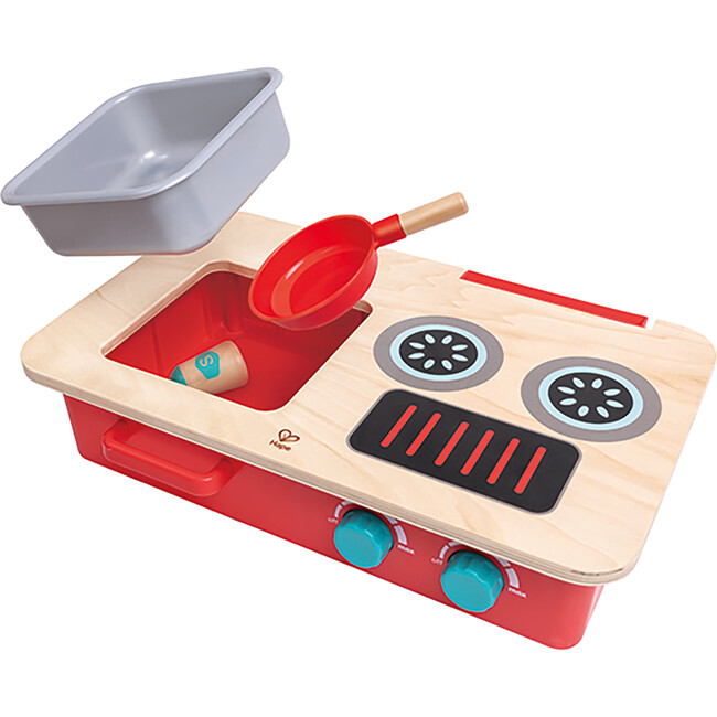 Cook & Create Countertop Kitchen Playset - Wooden Sounds Toy - Play Kitchens - 2