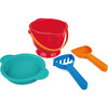 Beach Basics - 4pc Playset Includes Bucket Sifter, Rake & Shovel Toys - BEACH TOYS - 5