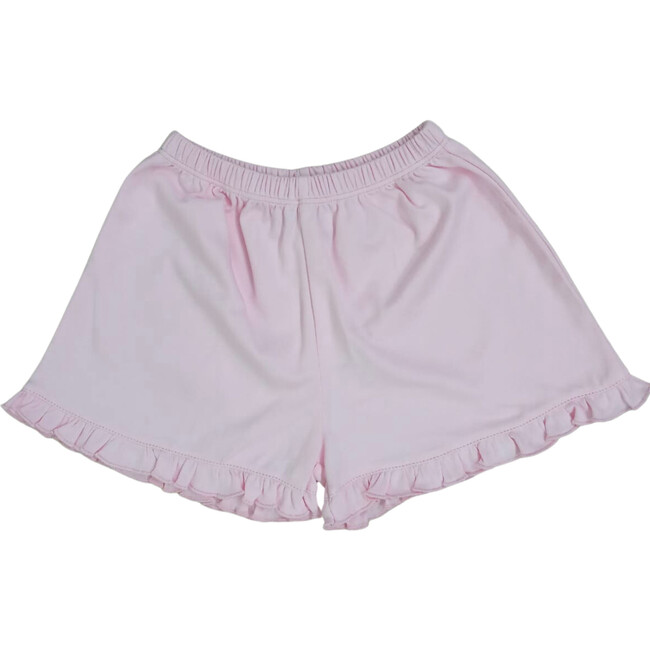 Lilah Ruffle Hem Shorts, Baby Pink