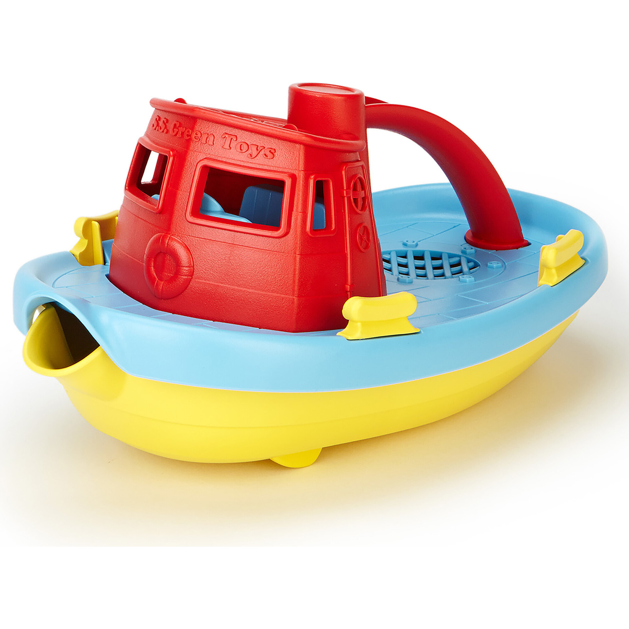 Green Toys: My First Tugboat - Red Top Bathtime Play Toy - Bath Toys - 1
