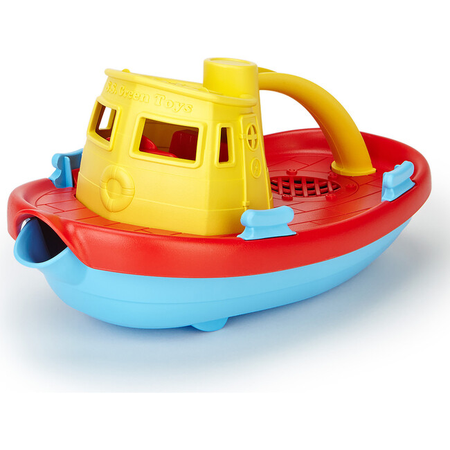Green Toys: My First Tugboat - Yellow Top Bathtime Play Toy